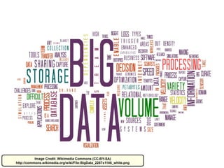 Image Credit: Wikimedia Commons (CC-BY-SA) 
http://commons.wikimedia.org/wiki/File:BigData_2267x1146_white.png 
 