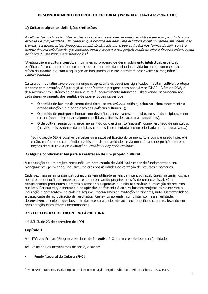 Gestão de Projetos Culturais: da ideia à ação