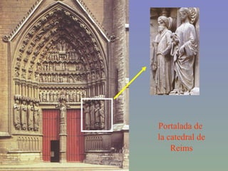 Portalada de  la catedral de Reims 