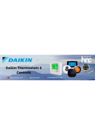 Daikin Thermostat & Controls Purchase Replacement Parts - PartsHnC