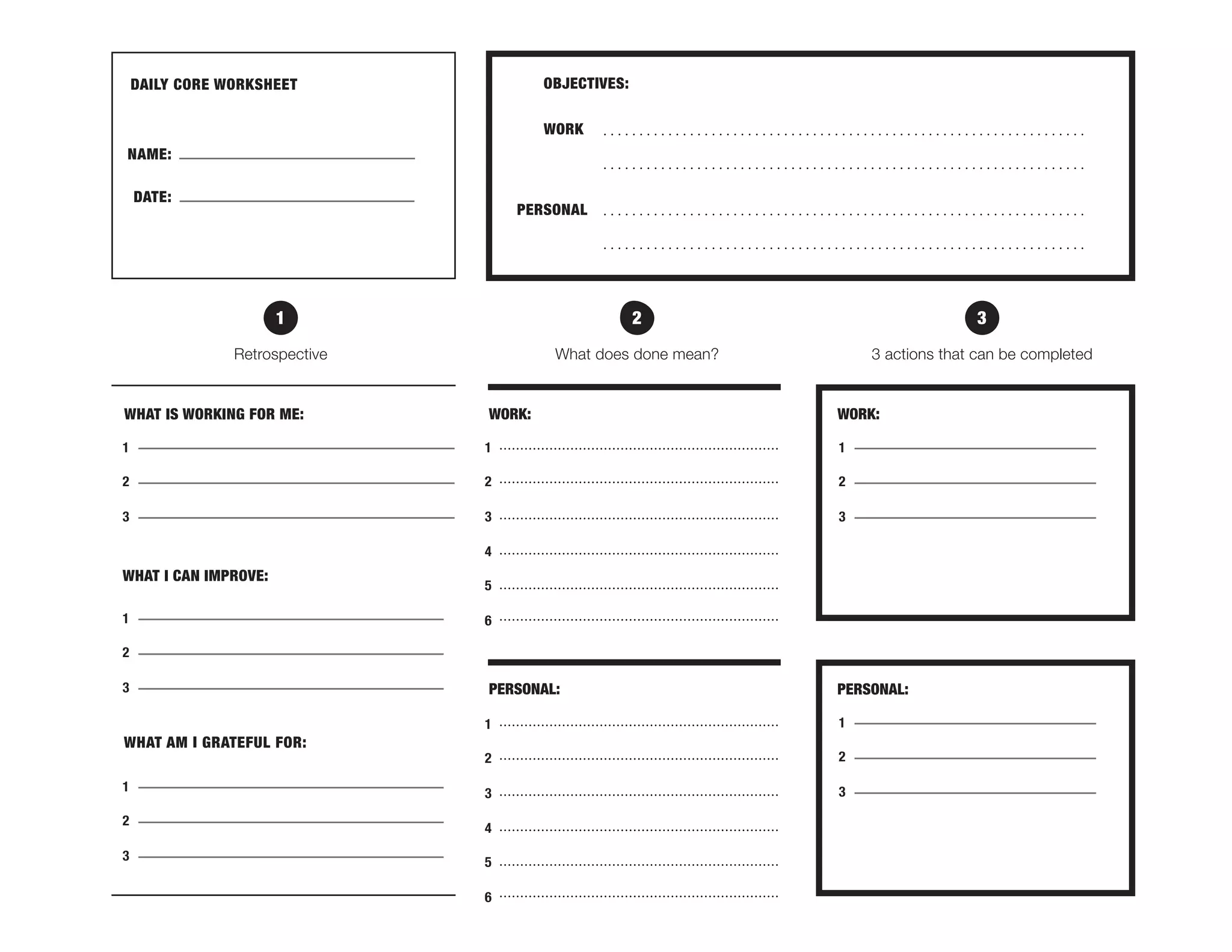Daily CORE Worksheet PPT daily-core-worksheet-ppt