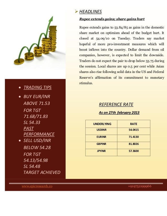Daily forex report