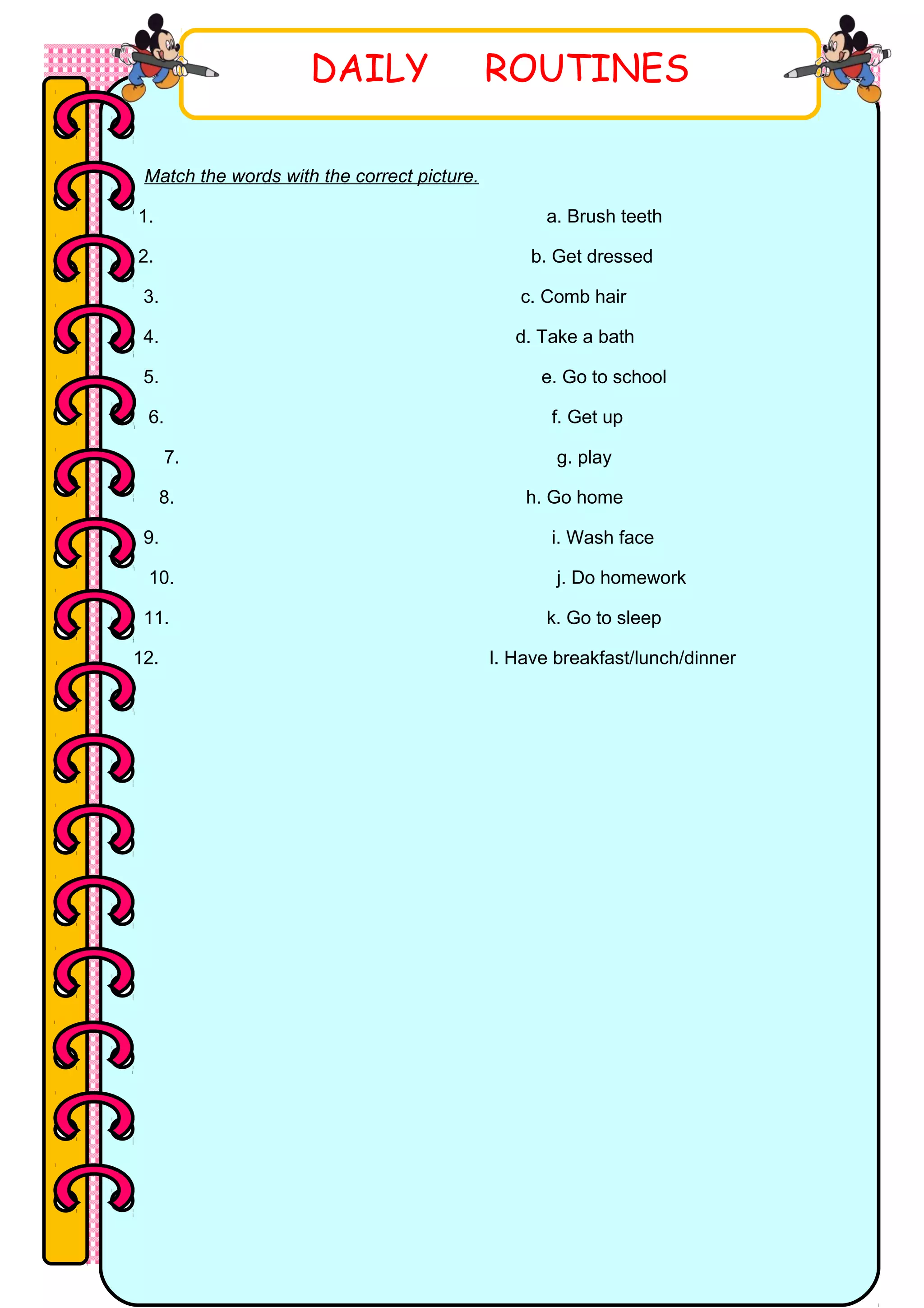 Daily routines | DOC