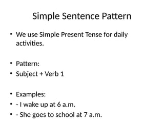 Comprehensive English Lesson on Daily Activities and Simple Present ...