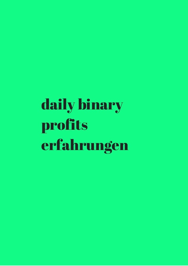 Daily binary options profits
