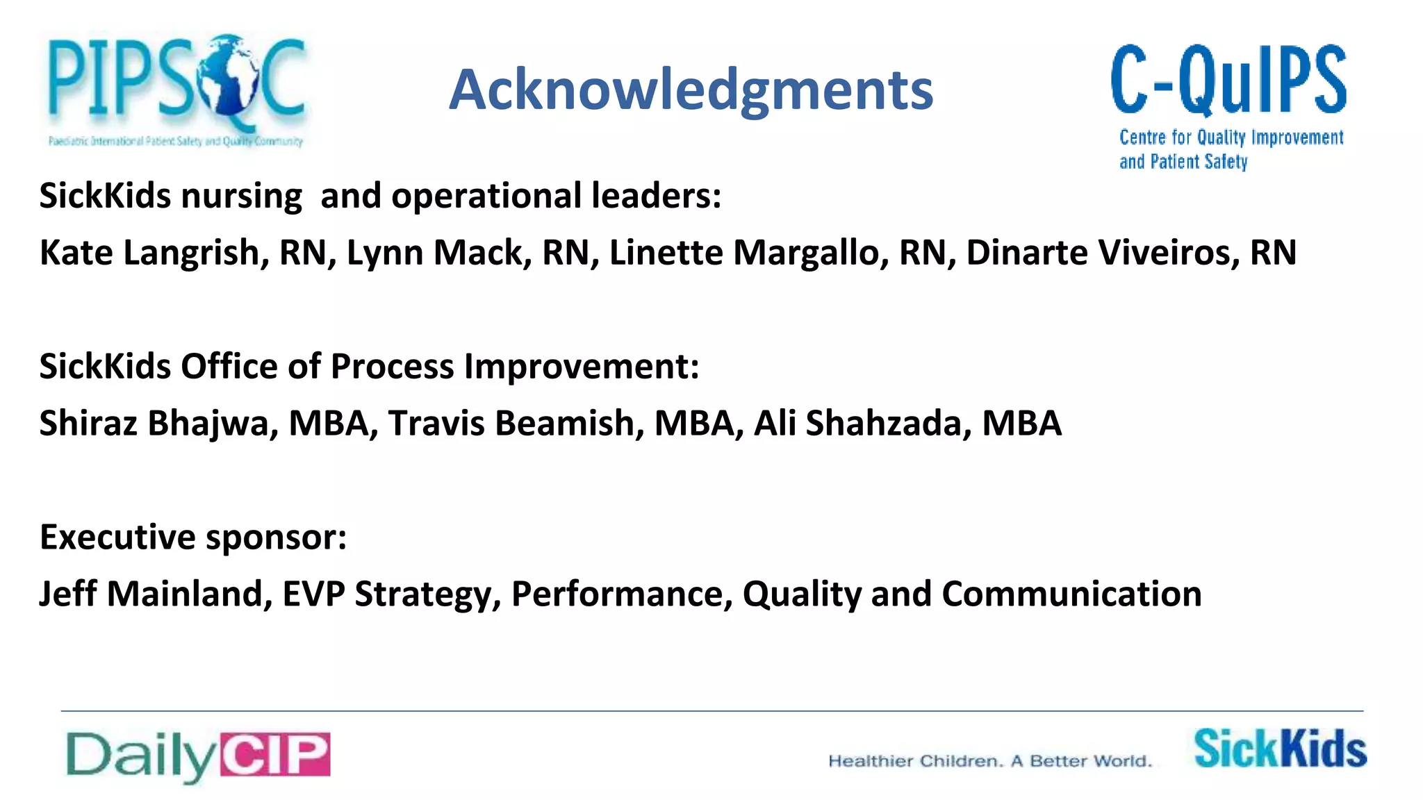 Daily continuous improvement program safety culture at the front line