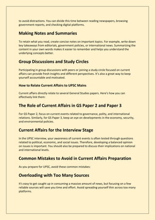 Daily Current Affairs For UPSC: Strategies To Stay Informed And Ahead | PDF