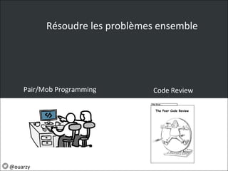 Résoudre les problèmes ensemble
Pair/Mob Programming Code Review
@ouarzy
 