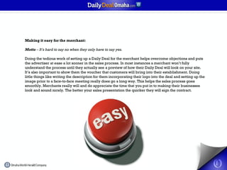 +Daily deal omaha sales training & product overview+ | PPT