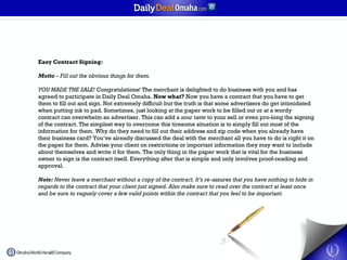 +Daily deal omaha sales training & product overview+ | PPT