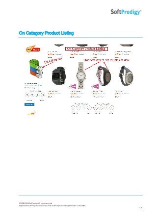 © 2006-2014SoftProdigy. All rights reserved.
Reproduction of this publication in any form without prior written permission is forbidden.
15
On Category Product Listing
 