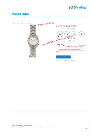 © 2006-2014SoftProdigy. All rights reserved.
Reproduction of this publication in any form without prior written permission is forbidden.
17
Product Detail
 