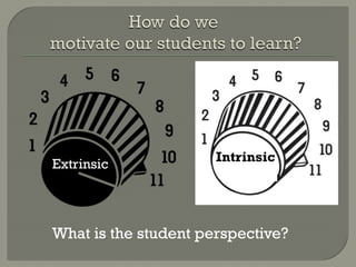 Intrinsic
Extrinsic




What is the student perspective?
 