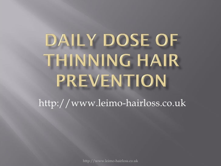 Daily Dose Of Thinning Hair Prevention