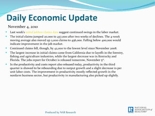 Daily Economic Update for Nov 4th