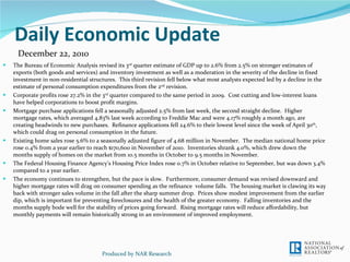 Daily Economic Update ,[object Object],[object Object],[object Object],[object Object],[object Object],[object Object],Produced by NAR Research December 22, 2010 