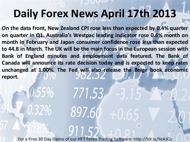 Daily forex news