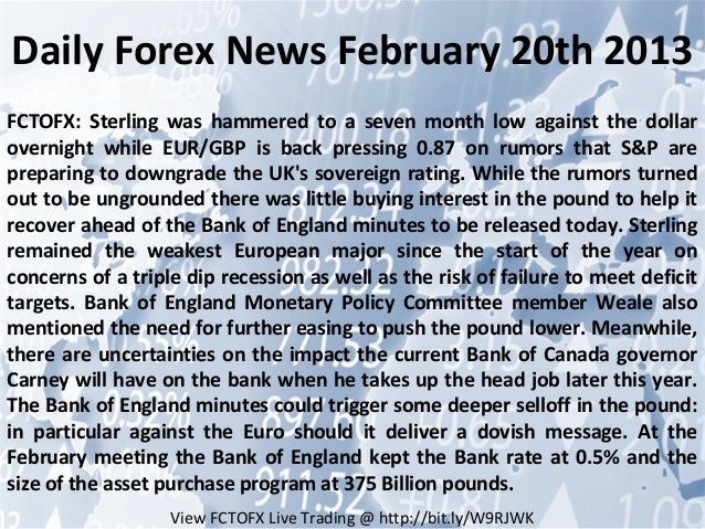 Daily forex news
