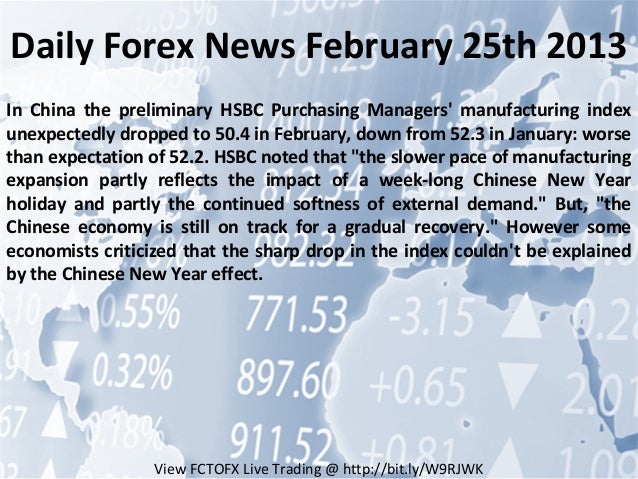 Daily forex news