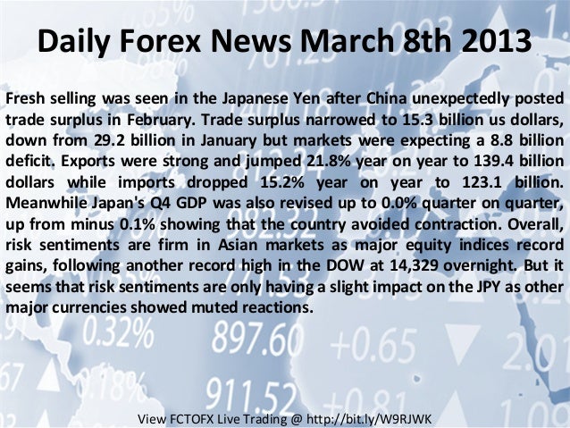 Daily forex news