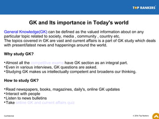 Daily GK and current affairs quiz | PPT