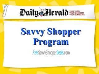 Savvy Shopper Program 