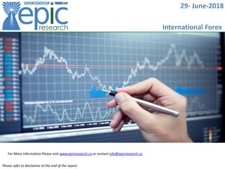 29- June-2018
For More Information Please visit www.epicresearch.co or contact info@epicresearch.co
Please refer to disclaimer at the end of the report.
International Forex
 