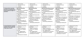 __Decision Chart
__Data Retrieval Chart
__I –Search
__Discussion
__Decision Chart
__Data Retrieval Chart
__I –Search
__Discussion
__Decision Chart
__Data Retrieval Chart
__I –Search
__Discussion
__Decision Chart
__Data Retrieval Chart
__I –Search
__Discussion
__Decision Chart
__Data Retrieval Chart
__I –Search
__Discussion
F. Anong suliranin ang aking
naranasan na nasolusyunan sa
tulong ng aking punungguro at
superbisor?
Mga Suliraning aking
naranasan:
__Kakulangan sa makabagong
kagamitang panturo.
__Di-magandang pag-uugali
ng mga bata.
__Mapanupil/mapang-aping
mga bata
__Kakulangan sa Kahandaan
ng mga bata lalo na sa
pagbabasa.
__Kakulangan ng guro sa
kaalaman ng makabagong
teknolohiya
__Kamalayang makadayuhan
Mga Suliraning aking
naranasan:
__Kakulangan sa makabagong
kagamitang panturo.
__Di-magandang pag-uugali ng
mga bata.
__Mapanupil/mapang-aping
mga bata
__Kakulangan sa Kahandaan ng
mga bata lalo na sa pagbabasa.
__Kakulangan ng guro sa
kaalaman ng makabagong
teknolohiya
__Kamalayang makadayuhan
Mga Suliraning aking naranasan:
__Kakulangan sa makabagong
kagamitang panturo.
__Di-magandang pag-uugali ng
mga bata.
__Mapanupil/mapang-aping mga
bata
__Kakulangan sa Kahandaan ng
mga bata lalo na sa pagbabasa.
__Kakulangan ng guro sa
kaalaman ng makabagong
teknolohiya
__Kamalayang makadayuhan
Mga Suliraning aking
naranasan:
__Kakulangan sa makabagong
kagamitang panturo.
__Di-magandang pag-uugali ng
mga bata.
__Mapanupil/mapang-aping
mga bata
__Kakulangan sa Kahandaan ng
mga bata lalo na sa pagbabasa.
__Kakulangan ng guro sa
kaalaman ng makabagong
teknolohiya
__Kamalayang makadayuhan
Mga Suliraning aking naranasan:
__Kakulangan sa makabagong
kagamitang panturo.
__Di-magandang pag-uugali ng
mga bata.
__Mapanupil/mapang-aping mga
bata
__Kakulangan sa Kahandaan ng
mga bata lalo na sa pagbabasa.
__Kakulangan ng guro sa
kaalaman ng makabagong
teknolohiya
__Kamalayang makadayuhan
G. Anong kagamitan ang aking
nadibuho na nais kong ibahagi
sa mga kapwa ko guro?
__Pagpapanuod ng video
presentation
__Paggamit ng Big Book
__Community Language
Learning
__Ang “Suggestopedia”
__ Ang pagkatutong Task
Based
__Instraksyunal na material
__Pagpapanuod ng video
presentation
__Paggamit ng Big Book
__Community Language
Learning
__Ang “Suggestopedia”
__ Ang pagkatutong Task Based
__Instraksyunal na material
__Pagpapanuod ng video
presentation
__Paggamit ng Big Book
__Community Language Learning
__Ang “Suggestopedia”
__ Ang pagkatutong Task Based
__Instraksyunal na material
__Pagpapanuod ng video
presentation
__Paggamit ng Big Book
__Community Language
Learning
__Ang “Suggestopedia”
__ Ang pagkatutong Task Based
__Instraksyunal na material
__Pagpapanuod ng video
presentation
__Paggamit ng Big Book
__Community Language Learning
__Ang “Suggestopedia”
__ Ang pagkatutong Task Based
__Instraksyunal na material
 