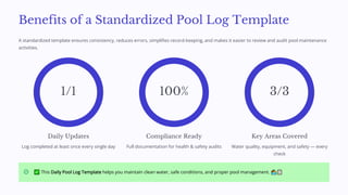 Daily Pool Log Template with eAuditor Audits and inspections | PDF