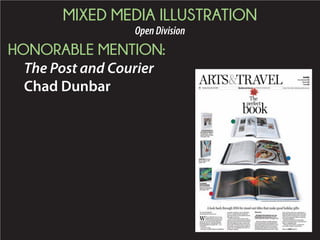 MIXED MEDIA ILLUSTRATION
OpenDivision
HONORABLE MENTION:
The Post and Courier
Chad Dunbar
 