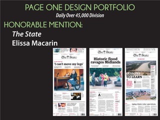 PAGE ONE DESIGN PORTFOLIO
Daily16,000-45,000Division
FIRST PLACE:
The Island Packet
Abigail Westcott
 