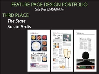FEATURE PAGE DESIGN PORTFOLIO
Daily16,000-45,000Division
FIRST PLACE:
Herald-Journal
R. Keith Hatchell
 