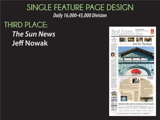 SINGLE FEATURE PAGE DESIGN
DailyUnder16,000Division
FIRST PLACE:
TheTimesandDemocrat
Kristin Coker
 