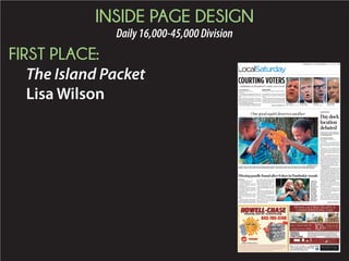 INSIDE PAGE DESIGN
Daily16,000-45,000Division
SECOND PLACE:
The Herald
Tracy Yochum
+
SUNDAY SEPTEMBER 20 2015 1DFACEBOOK.COM/THEROCKHILLHERALD
TWITTER.COM/RHHERALDHERALDONLINE.COM
InsightA DEEPER LOOK AT THE NEWS
DR. DAMON TWEEDY
SAYS HE FELT LIKE AN
OUTSIDER AS A
STUDENT AT DUKE. D3
BOOKS
S
oon after the USS Theo-
dore Roosevelt arrived
in the Persian Gulf for
its Middle East deploy-
ment, two F/A-18 Super Hornets
catapulted off the aircraft carri-
er’s deck for a 6 1
⁄2-hour bomb-
ing run toward Islamic State
targets in Iraq.
In one of the fighter jets was
Navy Lt. Michael Smallwood,
28, call sign Bones, and in the
other was his friend and room-
mate, Navy Lt. Nick Smith, also
28, call sign Yip Yip.
For a minute or two that day
in May, the Hornets were right
next to each other in the sky,
but then Smith’s plane had en-
gine trouble and began to lose
altitude. Over the radio, Small-
wood could hear his friend turn
around, try to land back on the
carrier and then eject into the
Persian Gulf. The $60 million
Hornet crashed into the sea.
Smallwood found himself
fighting to keep his mind off the
fate of his friend, but his orders
were to continue climbing and
fly on to Iraq. On many such
missions, he simply loitered in
the skies, dropped no munitions
and headed back to the carrier.
This is the life of the modern
day U.S. fighter pilot – long
periods of monotony, combat
missions that end with bombs
still intact to avoid hitting civil-
ians, occasional moments of
fear. It is a long way from “Top
Gun,” the iconic 1986 Holly-
wood blockbuster that made
Tom Cruise a household name
and Navy fighter pilots the he-
roes of adolescent boys every-
where.
But these real-life pilots – the
elite of the elite, trained to rou-
tinely land on moving aircraft
carriers and to refuel in midair,
two of the most difficult maneu-
vers in aviation – are some of
America’s main warriors against
the Islamic State. In the year
since airstrikes against Islamic
State militants began, U.S. pilots
have assumed a huge bulk of the
war effort. They have conducted
more than 4,700 airstrikes since
August 2014 – 87 percent of the
manned flights by the U.S.-led
coalition – and provided air
support for Iraqi security forces
and Kurdish peshmerga fighters
on the ground.
The Islamic State may have
shoulder-fired, heat-seeking
missiles, commonly known as
MANPADS for Man-Portable
Air Defense Systems. But at the
moment, the militant Sunni
group does not appear to have
the capability to bring down U.S.
fighter jets. A Jordanian plane
that crashed in Syria in Decem-
ber, leading to the capture of the
pilot and his eventual immola-
tion by the Islamic State, is
widely believed to have gone
down because of mechanical
failure or pilot error, and not
because it was shot down.
“Quite honestly, the U.S. Air
Force, Navy and Marines own
the skies,” said Maj. Anthony
Bourke, a former Air Force
fighter pilot. “So even though
pilots dream of dogfights, the
biggest risk now is small-arms
fire, and if you stay above
10,000 feet, you’re not going to
be hit.”
RISKS AT 25,000 FEET
The risks are different. As
Smallwood’s plane flew toward
Iraq in May after his friend had
ejected from his own jet, he
could hear from the chatter on
the radio that a recovery effort
was underway. But Smallwood
knew better than to clog up the
frequency asking if Smith and
his weapons officer on the plane
had been found alive.
Five more hours to go. Arriv-
ing in the skies over Iraq, Small-
wood’s Super Hornet connected
with a refueling tanker to get
gas, then continued with the
. ..................................................................
The life of the modern day U.S.
fighter pilot includes long
periods of monotony
. ..................................................................
Combat missions end with
bombs still intact to avoid
hitting civilians
. ..................................................................
It is a long way from ‘Top Gun,’
the iconic movie that idolized
Navy fighter pilots
. ..................................................................
BY HELENE COOPER
New York Times
PHOTOS BY ADAM FERGUSON New York Times
A crew member signals to a colleague during a fighter aircraft launch on the flight deck of the USS Theodore Roosevelt, part of Carrier Strike
Group 12, while underway in the Persian Gulf on Aug. 6. Green-shirted crew members on the flight deck handle the catapults that sling-shoot
the planes into the air.
THE REAL WAR ON THE ‘ISLAMIC STATE’
For U.S. pilots,
it’s far cry from
‘Top Gun’
‘‘QUITE HONESTLY, THE
U.S. AIR FORCE, NAVY
AND MARINES OWN
THE SKIES. SO EVEN
THOUGH PILOTS
DREAM OF
DOGFIGHTS, THE
BIGGEST RISK NOW IS
SMALL-ARMS FIRE,
AND IF YOU STAY
ABOVE 10,000 FEET,
YOU’RE NOT GOING TO
BE HIT.
Maj. Anthony Bourke, a former
Air Force fighter pilot
Navy Weapons Officer Lt.
Michael Smallwood, who goes
by the call sign Bones, aboard
the USS Theodore Roosevelt in
the Persian Gulf: “This
deployment, my roommate
ejected shortly after launching to
go on a combat flight. We ended
up still going in, but I had no idea
how my buddies were doing for
the next 6 and a half hours.”
A pilot, who goes by the call sign
Yard Sale: “My father was a Navy
pilot so I grew up around the
flying culture. He took me to a
Navy airshow when I was about 6.
After seeing the show I realized
at that moment that I wanted to
be a fighter pilot and nothing
else.”
Marine Capt. Lanier Bishop, call
sign Pope, aboard the U.S.S.
Theodore Roosevelt in the
Persian Gulf, Aug. 6. In the year
since air strikes against Sunni
militants with the Islamic State
group began, American fighter
pilots have assumed a huge bulk
of the war effort. Bishop carries a
State of Georgia quarter into
combat underneath his name tag.
SEE PILOTS, 4D
BERLIN
After only a month of language
lessons, Samer Alkhamran can
already say this in German: “I will
open my own cellphone repair
shop.”
He speaks with an accent, and his
syntax is a little shaky. But it’s mu-
sic to the ears of officials in Germa-
ny who see Alkhamran, a 30-year-
old who fled the civil war in distant
Syria, as part of the solution to a
looming problem right here at
home.
International leaders and human
rights organizations have lined up
to praise Germany for its magnani-
mous response to Europe’s over-
whelming migrant crisis. Calling it a
moral duty, the government in
Berlin has pledged to accept as
many as 800,000 refugees this
year from violence-racked coun-
tries, and potentially half a million
more annually for several years to
come.
Besides altruism, there’s a stark-
ly practical reason for Germany to
put out the welcome mat: The
nation’s population is shrinking at
an alarming rate, and it desperate-
ly needs skilled, motivated and
industrious folks like Alkhamran
to replenish its workforce and
keep its powerhouse economy
humming.
In other words, helping to alle-
viate Europe’s refugee crisis could
help defuse Germany’s demo-
graphic one.
“We need people. We need
young people. We need immi-
grants,” Interior Minister Thomas
de Maiziere declared recently.
“All of you know that, because we
SEE REFUGEES, 4D
GERMANY
Refugees are demographic
blessing and burden
BY HENRY CHU
Los Angeles Times
HENRY CHU Los Angeles Times
Samer Alkhamran
fled the civil war
in Syria and came
to Berlin last year,
where he has
been granted
asylum.
Alkhamran, 30, is
now learning
German and
hopes to open a
cellphone repair
shop.
 