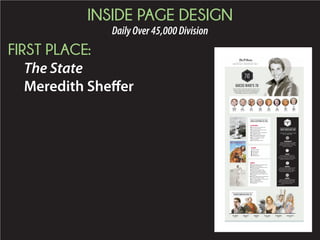 INSIDE PAGE DESIGN
DailyOver45,000Division
SECOND PLACE:
The Post and Courier
Brandon Lockett
SHOTSFIREDA8: Wednesday, May 27, 2015 The Post and Courier
BRANDON LOCKETT/STAFFSOURCE:STATE LAW ENFORCEMENT DIVISION; POST AND COURIER RESEARCH AND ANALYSIS
The deadly force files
Togetafullpictureaboutthenatureandextentofofficer-involvedshootings,ThePostandCourier—whichbegananinvestigationfourmonthsago—obtainedinformationfromtheStateLawEnforcementDivision
aboutthe245casesfrom2009throughMay21,2015.Theinformationincludedvideos,crimescenephotos,forensicreportsandotherdocuments.Allbut10casesinvolvedpolicefiringtheirweapons.Thenewspaper
createdadatabasefromthisinformation,andincaseswhereSLEDdeclinedtosupplyinformation,othersourceswereusedtocompileentries,includingcourtrecordsandnewsreports.
Reasons police said they opened fire* Police said they faced these weapons*
5
Officerwasthreatened
withweaponother
thangun
1
Aggressive
dog
1
Suspect gained
control of
police weapon
1
Too dark to see
suspect’s hands
1
Person wouldn’t
show hands
3
Armed robbery
in progress
8
Suspect attempted
to gain control of
police weapon
No shootings 1-9 10 or more
Number of officer-involved shootings
Oconee
1
74,273
Beaufoff rt
2
162,233
60,158
illon
32,062
Agencieswiththemostofficer-involvedshootingssincethestartof2009:
RANK INCIDENTS
1.GreenvilleCountySheriff'sOffice 17
2.(tie)AndersonCountySheriff'sOffice 13
2.(tie)S.C.HighwayPatrol 13
2.(tie)CharlestonCountySheriff'sOffice 13
3.(tie)ColumbiaPoliceDepartment 12
3.(tie)RichlandCountySheriff'sOffice 12
4.NorthCharlestonPoliceDepartment 9
Aper capitabreakdownofthe
countieswiththehighestnumber
ofofficer-relatedshootings:
Florence 9.50
Anderson 8.55
Charleston 7.99
Richland 7.54
Aiken 7.50
Greenville 5.54
Spartanburg 4.57
Lexington 3.81
Horry 3.71
*per 100,000
15 16 17 18 19 20 21 22 23 24 25 26 27 28 29 30 31 32 33 34 35 36 37 38 39 40 41 42 43 44 45 46 47 48 49 50 51 52 53 54 55 56 57 58 59 60 61 62 63 64 65 66 67 68 69 70 71 72 73 74
Age Black White OtherAbout half of the cases involved civilians
between the ages of 19 and 32.
2009 2010 2011 2012 2013 2014 2015*
37
6
34
9
36
1
10
8
9
36
28
19
9
28
36
49
46
40
45
11
*2015 is through May 21
Civilians
Officers
Civilians,officersinjuredorkilledThe race of civilians and the police who shot them
White
Black
Other
7
By black
officer
y
11
Unknown
71
By white
officer
y
1
By Hispanic
officer
p
9
By black officer
62
By white officer
24
Unknown
89*
Killed
96*
Injured
Civilians
46
Person shot first
(at police)
45
Person threatened
police with a gun
59
Vehicle driver
posed a threat
18
Armed suspect
refused to
surrender
1
Shovel
1
Fork
1
Flashlight
6
Hand
1
Chair
2
Taser
1
Piece of
asphalt
1
Baseball bat
6
Item mistaken
for gun
6
129
Gun
58
Vehicle
16
Knife
7
Hostage
situation
10
Thought suspect
had a gun
11
Officer assaulted
with weapon
other than gun
3
Accidental
Officers
49
Injured
6
Killed
One was a suicide
4
Charged
Three unarmed
black civilians were
killed and one was
injured in these
incidents.*An additional 10 deaths were self-inflicted, and five injuries were not due to police gunfire.
People who killed themselves —
or expressed an intent to die —
accounted for about a third of
officer-related shooting deaths.
24%
10%
Apparent
suicide
by cop
99
deaths
Domestic violence played a role in
roughly a quarter of the officer-involved
shootings in which a civilian died. Some
of those cases were also suicide-related.
Domestic violence
25%
Related to
domestic
violence
99
deaths
Population based on
2010 census data.
* In some cases, this data was not available.
SEPT.28,2010:Sumter
policeofficersJasonLyonsand
MarkMosesspottedayoung
manwhofittheloosedescrip-
tionofasuspectinvolvedinan
armedcarjacking:ablackman
dressedinblack.
WhenLyonsstopped25-year-
oldAaronJacobsandtriedto
pathimdown,theyoungman
bolted.Lyonsgrabbedhim
andthetwomenwrestled.
Duringthestruggle,Jacobs
wriggledfromhisshirt,expos-
ingapistolinhiswaistband,
theofficerssaid.Hethenbroke
awayandran,pullingoutthe
gunashetriedtoescape,they
said.LyonsorderedJacobsto
dropthepistol.Secondslater,
gunfiresoundedfromLyons’
.40-caliberGlock.Jacobsfellto
theground,mortallywounded.
LyonsreportedthatJacobshad
turnedandpointedapistolat
him,forcinghimtofireinself-
defense.Others,however,told
StateLawEnforcementDivision
investigatorsthattheynever
sawJacobswithaweapon.
“[Jacobs]ain’tneverpointed
nofirearm,”witnessKendrick
MillertoldWIS-TV.“Hewas
moreabouttryingtorunaway.”
Thecountycoronerrefused
toreleaseanautopsyreport,
butTheSumterItemgotitfrom
anothersourceandrevealed
thatJacobshadbeenshotin
theback.
Meanwhile,anothermanwas
chargedwiththecarjackingin
question.StatementsfromJa-
cobs’sisterandafriendindicat-tt
edhelikelywashomesleeping
whenthecarjackingoccurred
andwaswalkingtohisbuddy’s
housewhenheencountered
theofficers.
ThirdCircuitSolicitorErnest
Finneysaidhefoundinsuffi-
cientevidencetochargeLyons
withacrime.Thecaseisamong
235incidentsSLEDinvestigated
inwhichpoliceofficersfired
theirgunsatsomeone.Accord-
ingtoSLEDfiles,someofthe
otherjustifiedshootingcases
playedoutthisway:
OCTOBER2009:Spartan-
burgCountySheriff’sDeputy
BrandonBentleyshotandkilled
adisturbedmanwhoreport-tt
edlylungedathim,refusingre-
queststostop.Neighborstold
SLEDthesuspect,StevenSat-tt
terfield,hadbeendepressed
andacting“offhisrocker,”
claimingtobeaprophetfrom
Godwhocouldseedemons.
OCTOBER2009:R Horry
Countyschoolresourceofficer
MarcusRhodesshotandkilled
a16-year-oldstudentatCaro-
linaForestHighSchoolafterthe
studentluredhimintohisoffice
onthepretenseofhavingatalk
andattackedtheofficerwitha
largeknife.TrevorNeilVarinecz
leftbehindasuicidenoteand
reportedlypleadedwiththe
officerduringthestruggleto
shoothim.
APRIL2011:Cherokee
Countydeputiesweresentto
ahouseinconnectionwitha
“medicalemergency.”They
foundDannyThomasatthe
kitchentablewithtwohand-
guns.Adeadwomanwas
onthesofa.Lt.TimHillsaid
Thomaspickeduponeofthe
guns,soheshothiminthe
chest.Thomasdiedfivedays
later.Thomas’wifeapparently
hadbeendeadinthehousefor
acoupleofdays.
DECEMBER2012:R Agents
fromthefederalBureauof
Alcohol,Tobacco,Firearmsand
Explosiveslearnedinaplan
torobHispanicdrugdealers
inGreenvilleCounty,sothey
setupatrapforthewould-be
bandits.ATFsetoffadiver-rr
sionaryexplosionwhenthe
suspectsarrived,andthemen
fled.Onesuspectshotatthe
agentsandwoundedanATF
dog.Anagentarmedwitha
beanbaggunhitthesuspect
intheleg,knockinghimdown.
Thedogdiedandthesuspects
werearrested.
SEPTEMBER2013:Ander-rr
sonpoliceheardagunshot
fromamotelroomwherethey
hadlocatedafugitive.The
wantedman,CaseySmith,told
policeheshothimself,andslid
agunoutfromunderthebed
wherehewashiding.When
policeliftedthebed,Smith
pulledoutasecondgunand
firedattheofficers.Fiveof-ff
ficersfired30shotsatSmith,
hittinghimatleast20times.
Smithdied.Awomanwhohad
beenwithSmithtoldinvesti-
gatorshevowed“hewasnot
goingbacktojail,butwasgo-
ingtoshoothimselfandevery
officeraroundhim.”
Case by case
 