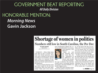 GOVERNMENT BEAT REPORTING
AllDailyDivision
HONORABLE MENTION:
Morning News
Gavin Jackson
 