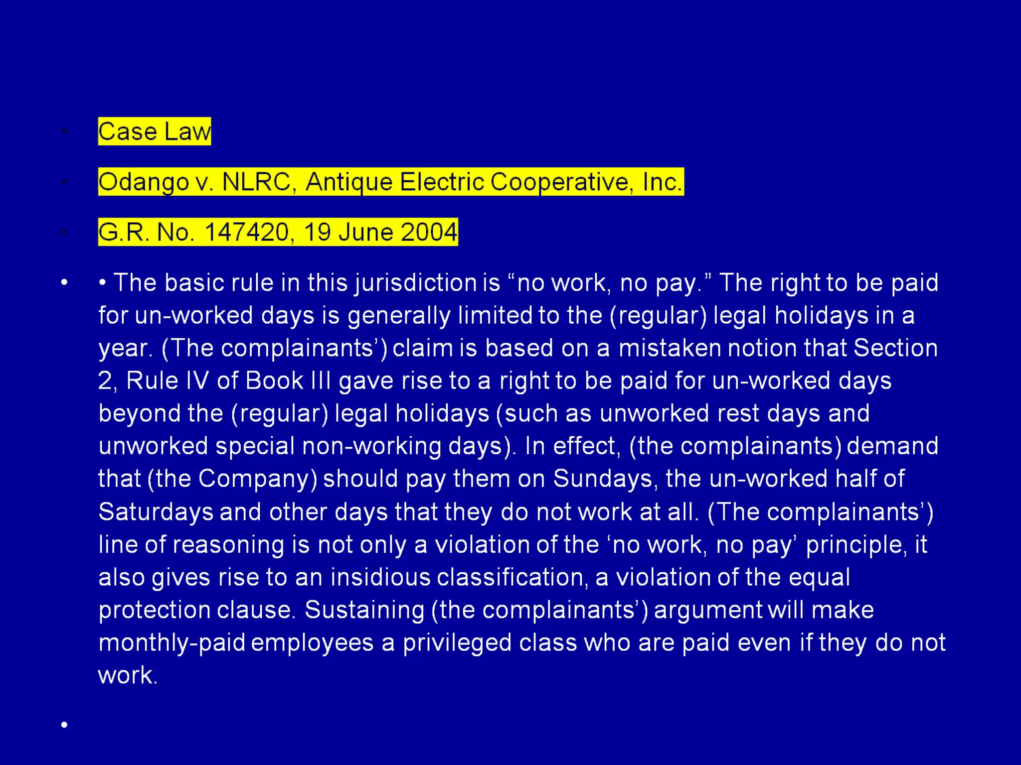 Daily Rate vs Monthly Rate on Manner of Payment of Workers