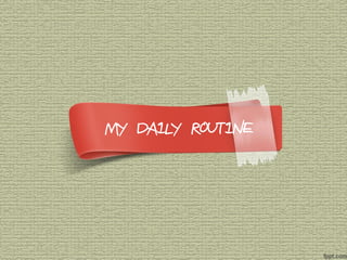 My daily routine
 