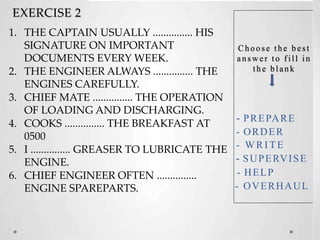 Daily routine abord ship | PPT