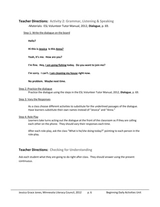 Daily routine activity | PDF