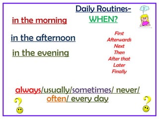 Daily routine exercise 297739.pptpresent simple afirmative for ...