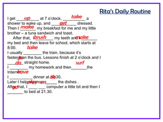 Daily routine exercise 297739.pptpresent simple afirmative for ...