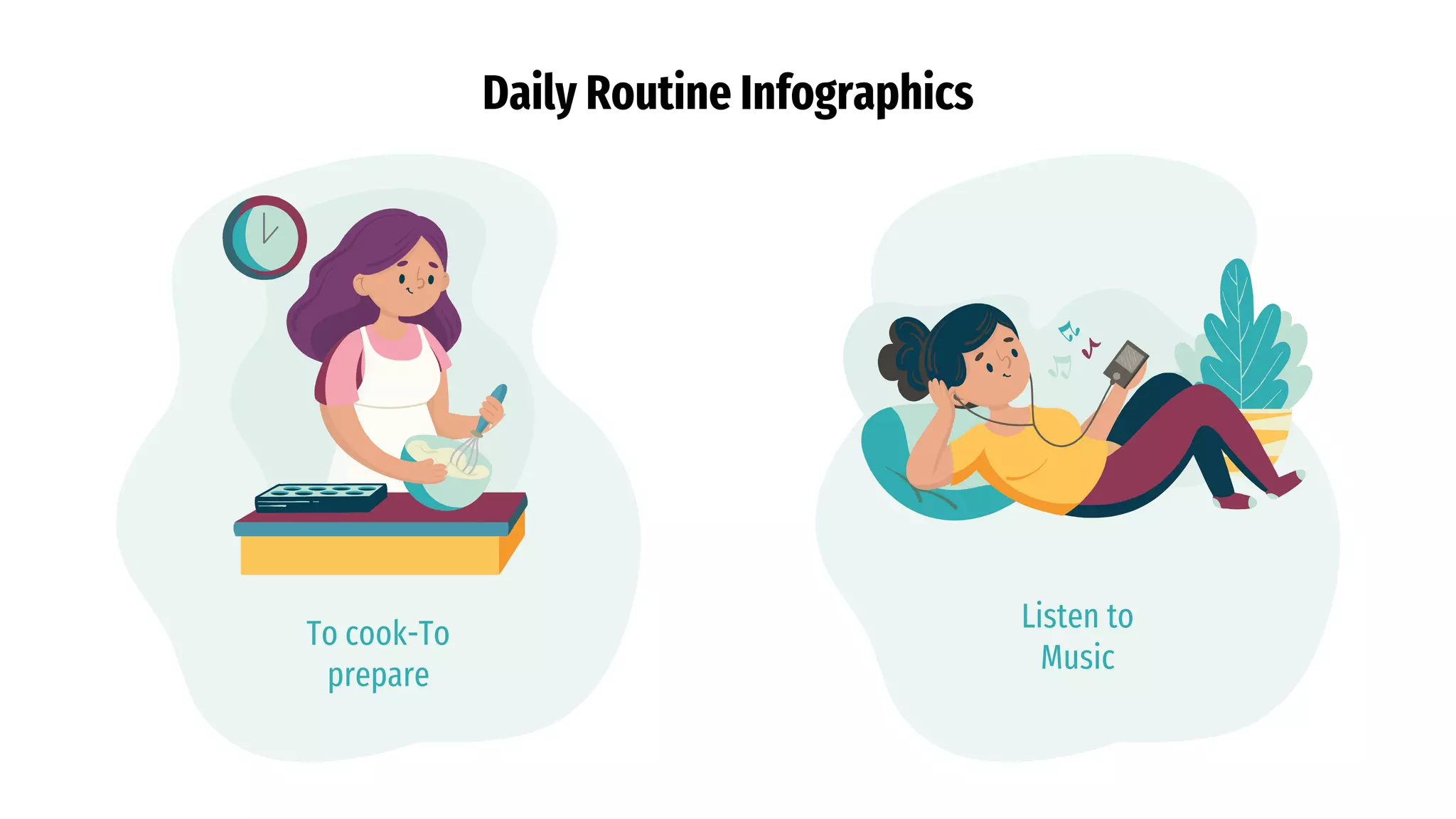 Daily routine infographics by slidesgo | PPTX