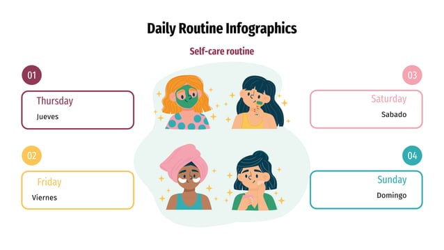 Daily routine infographics by slidesgo | PPTX