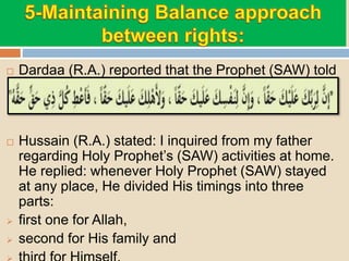 Prophets Daily Routine Daily routine of prophet mohammad | PPTX