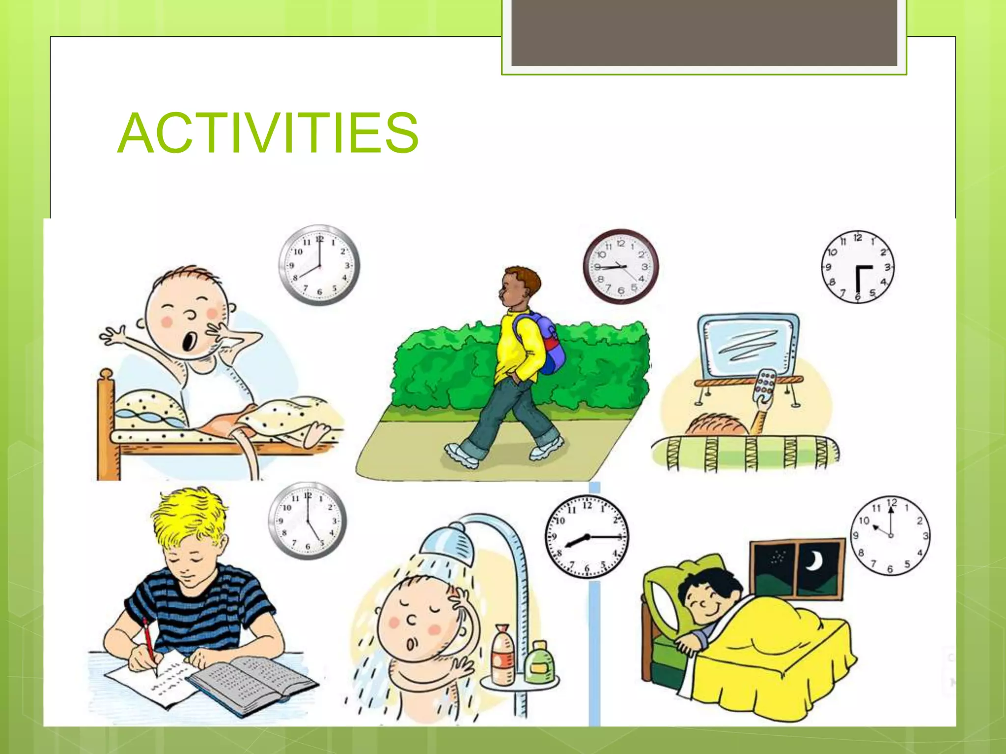 Daily routines time | PPTX