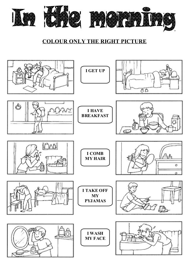 Daily Routines Colouring Pages - vrogue.co