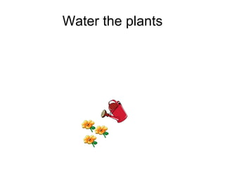 Water the plants 