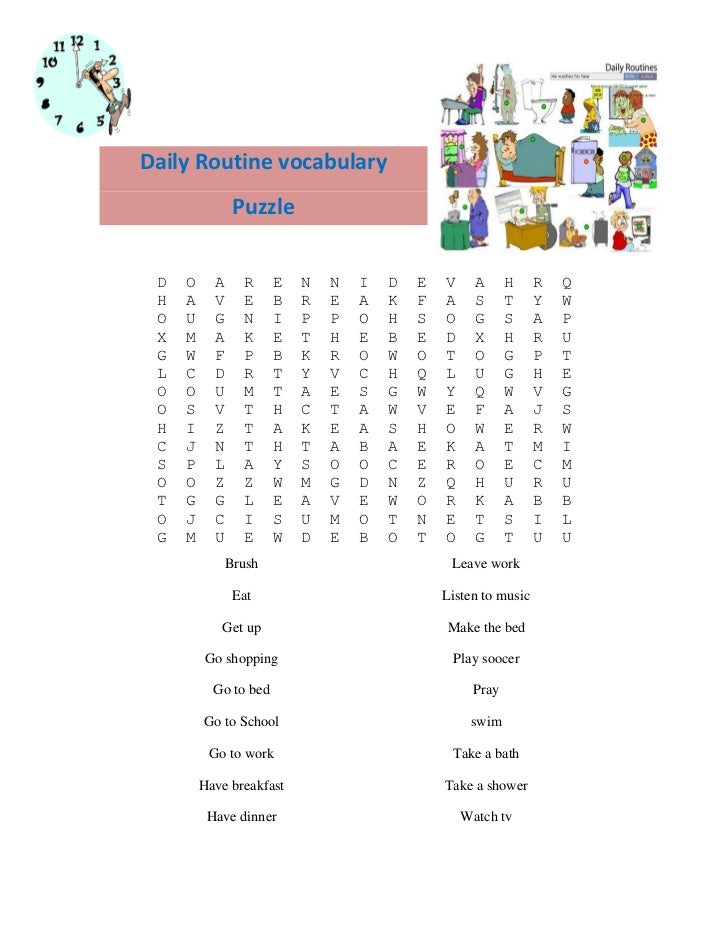 Daily Routine Vocabulary Game
