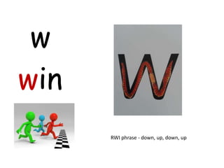 w
win
      RWI phrase - down, up, down, up
 